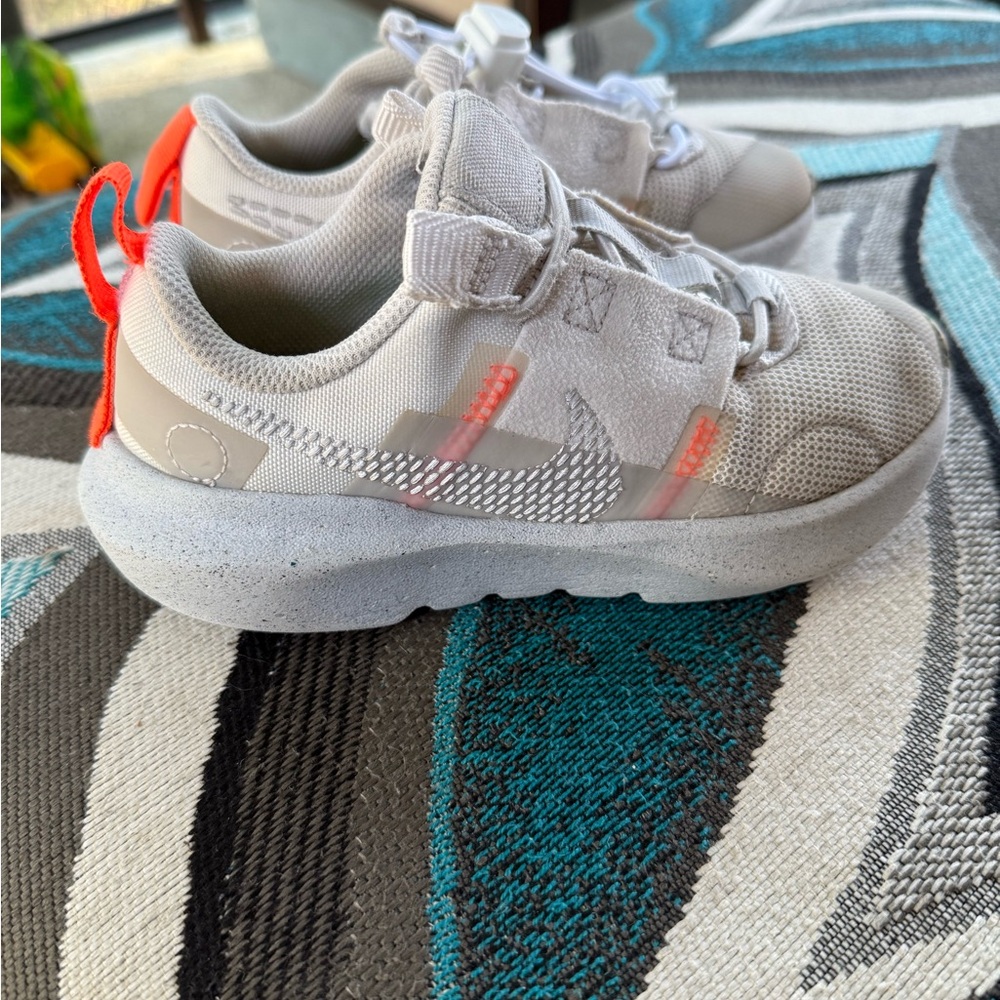 11.5C Gray and Orange Sneakers